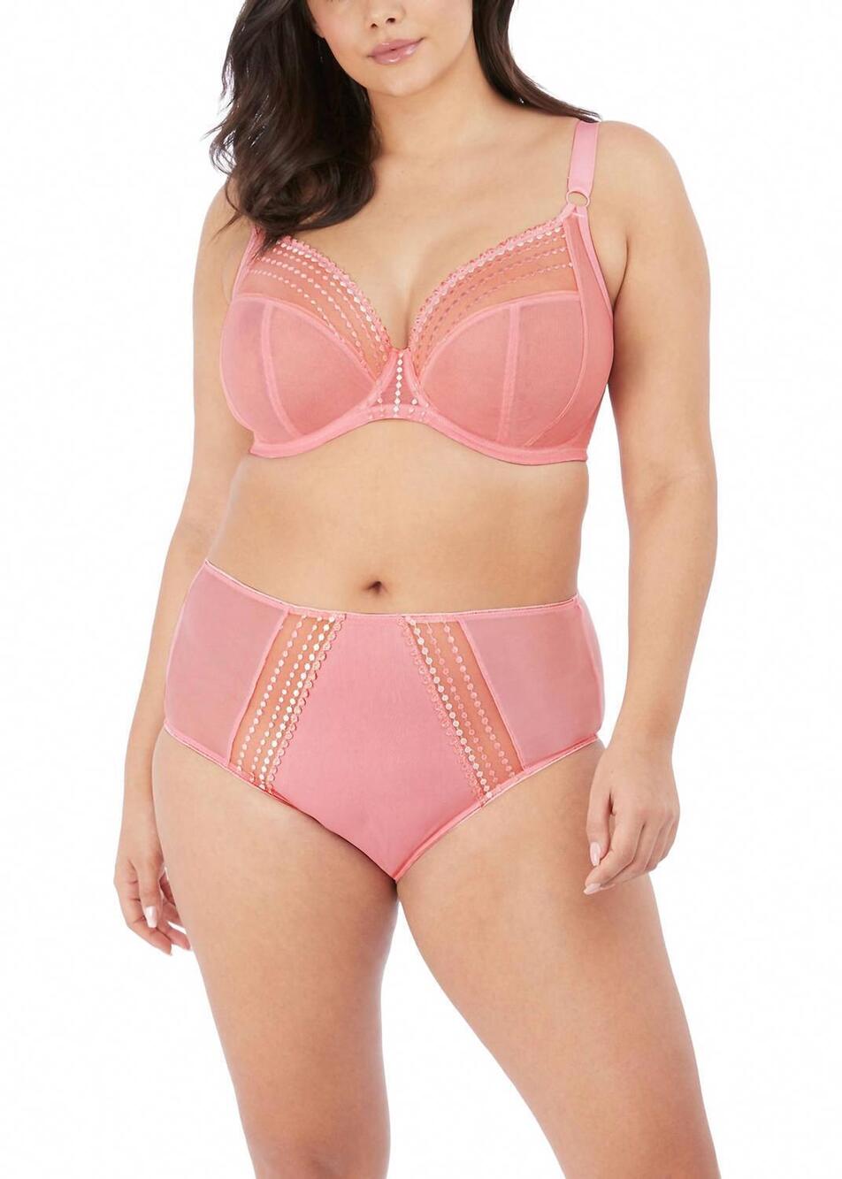 NEW ELOMI matilda underwire plunge bra in rose